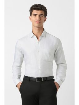 Peter England - Men White Regular Fit Full Sleeves Formal Shirt