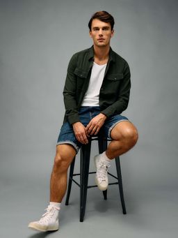 American Eagle - Men Green Flannel Shirt