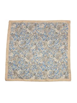 The Tie Hub - Cream Multicolor Floral Pure Silk Pocket Square