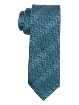 The Tie Hub - Teal Stripe Microfiber Neck Tie