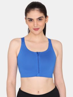 Zivame - Zelocity High Impact Quick Dry Sports Bra - Victoria Blue