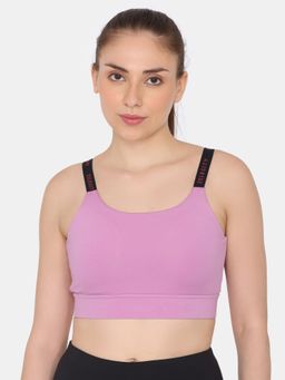Zivame - Zelocity Quick Dry Gym Medium Impact Bra - Lavender Herb