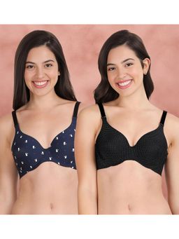 Shyaway - Broad Winged T-Shirt Bra Multiway Seamless Wired 3/4Th Coverage Bra (Pack of 2)