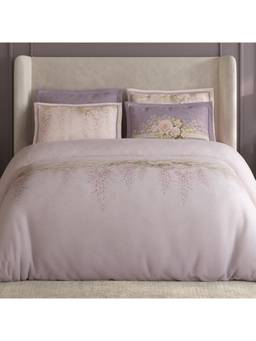 SPACES - Nora Light Blush Cotton Floral Premium Large Bedsheet with Pillow Covers