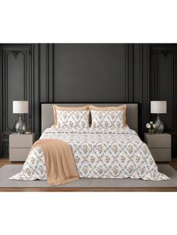 Sparsh - Dhola Maru Multi-Color Double Bedsheet with Pillow Covers