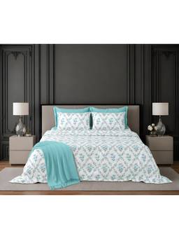 Sparsh - Dhola Maru Multi-Color Double Bedsheet with Pillow Covers