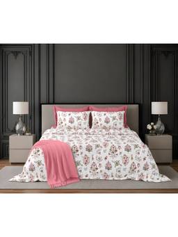 Sparsh - Dhola Maru Multi-Color Double Bedsheet with Pillow Covers