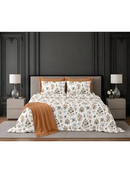 Sparsh - Dhola Maru Multi-Color Double Bedsheet with Pillow Covers
