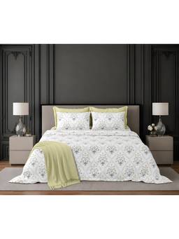 Sparsh - Dhola Maru Multi-Color Double Bedsheet with Pillow Covers