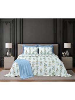 Sparsh - Dhola Maru Multi-Color Double Bedsheet with Pillow Covers