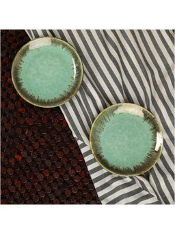 Amalfiee Ceramics - Exclusive Peppermint Quarter Plates Set Of 2