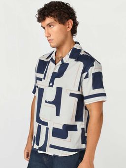 Bewakoof - Men Multi-Color All Over Printed Oversized Shirt