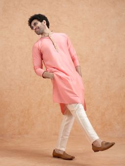 KISAH - Mens Pink Kurta Trousers (Set of 2)