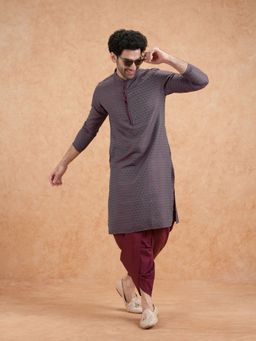 KISAH - Men Blue Kurta Dhoti (Set of 2)