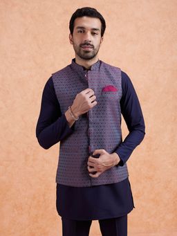 KISAH - Men Blue Nehru Jacket