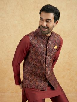 KISAH - Men Multi-Color Nehru Jacket