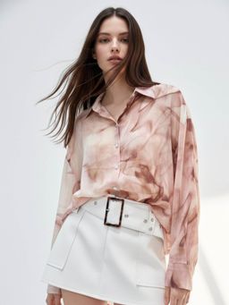 Outzidr - Abstract Printed Relaxed Shirt