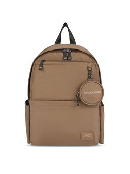 SKECHERS - Unisex Micro Brown Polyester Single Compartment Backpack & Pouch