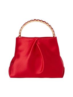 Forever New - Callie Flower Jewel Hardcase Red Clutch with Detachable Strap