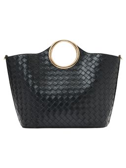 Forever New - Valentina Metal Handle Weave Tote Bag