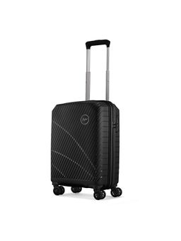 Skybags - Streax Black Hard Luggage Check-in Trolley Bag with 8 Wheel & Combination Lock