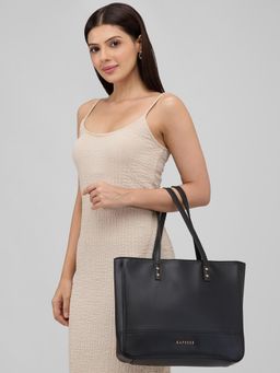 Caprese - Women Mcree Black 16 Inch Laptop Compatible Tote Bag