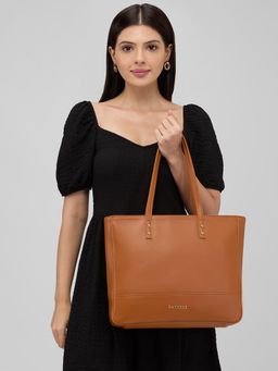 Caprese - Women Mcree Tan 16 Inch Laptop Compatible Tote Bag