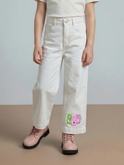 VERO MODA - Girl's White Straight Leg Jeans