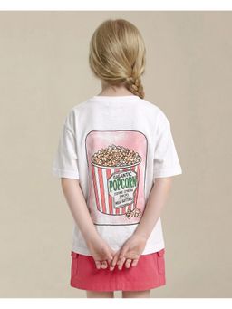 VERO MODA - Girl's White Printed T-Shirt