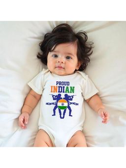 KNITROOT - White Proud Indian Printed Bodysuit