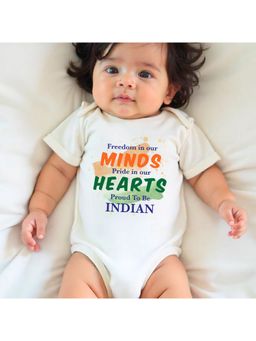 KNITROOT - White Freedom In Our Minds Indian Printed Bodysuit