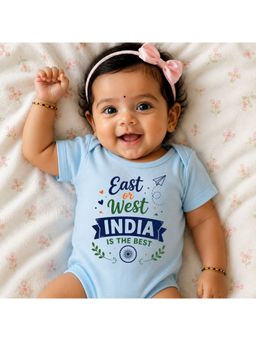 KNITROOT - Blue East Or West India Is The Best Printed Bodysuit