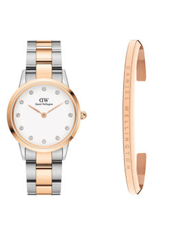 Daniel Wellington - Gift Set Iconic Link Lumine 32mm Watch & Classic Rose Gold Bracelet for Women