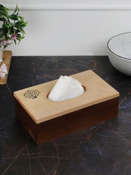 VarEesha - Tree of Life Sheesham & Beech Wood Tissue Box
