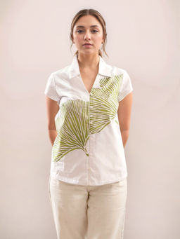 Zink London - Womens White Printed Shirt