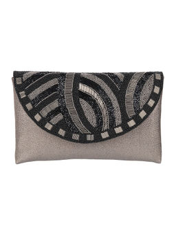 Mochi - Blue Mirror Work Faux Leather Clutch