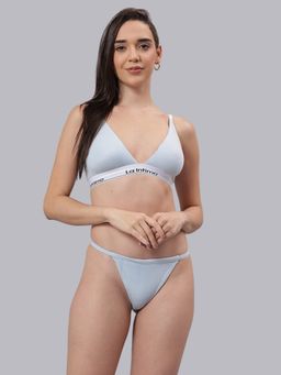 La Intimo - Cozy Thread Bralette Combo Set - Blue
