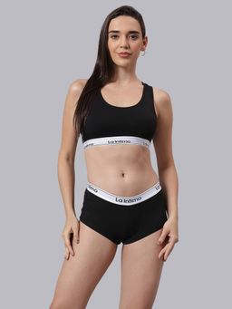 La Intimo - Classic Comfort Racerback Combo Set - Black