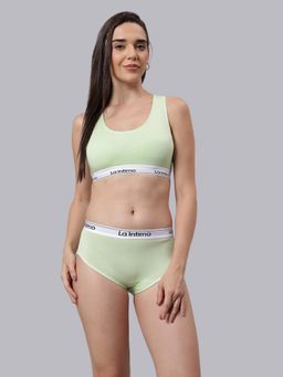 La Intimo - Laidback Hipster Racerback Combo Set - Green