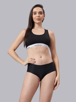 La Intimo - Satiny Soft Racerback Combo Set - Black