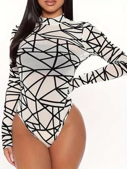 XIVIR - Women Lingerie Lace Chemise Sleepwear Bodysuit Teddy Lingerie - White