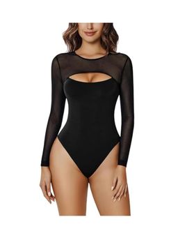 XIVIR - Women Lingerie Lace Chemise Sleepwear Bodysuit Teddy Lingerie - Black