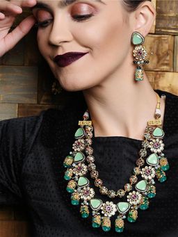 Odette - Unique Green and Multicolored Necklace