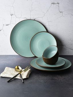 Simply Soho - Aqua handcrafted ceramic dinner set