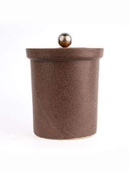 Simply Soho - Brown Handcrafted Masala Vault Jars with lid (Pack of 2)