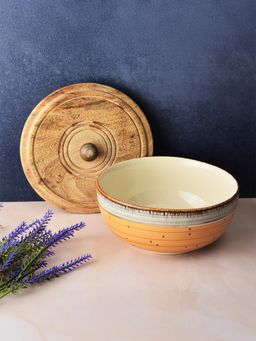 Simply Soho - Orange Ceramic Dishwasher and Microwave Safe Serving Bowl