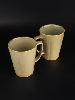 Simply Soho - Olive Solid handcrafted mugs (Pack of 2)