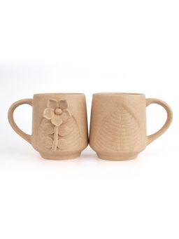 Simply Soho - Beige handcrafted ceramic Coffee Mugs (Pack of 2)