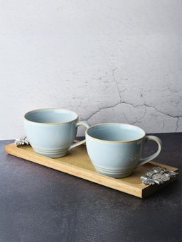 Simply Soho - Blue handcrafted ceramic mugs (Pack of 2)