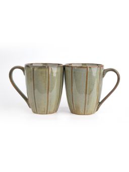 Simply Soho - Green handcrafted ceramic Coffee Mugs (Pack of 2)